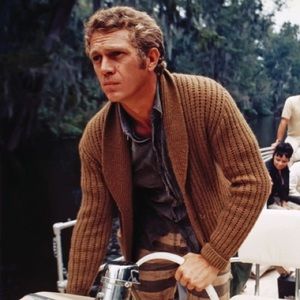 Kent Wang Brown Shawl Cardigan 100% Wool